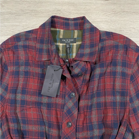 NWT Rag & Bone Felicity Dress Wool Plaid Wrap - Picture 8 of 8